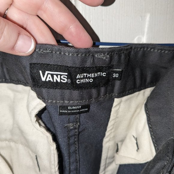 Vans Asphalt Gray / Grey Chino Size 30, Slim Fit - Picture 4 of 7